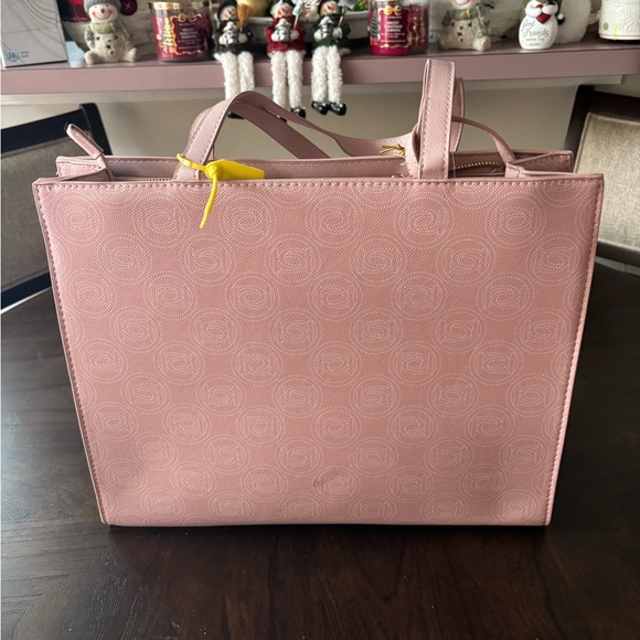 Bebe Light Pink Tote with White Accents - Picture 2 of 7